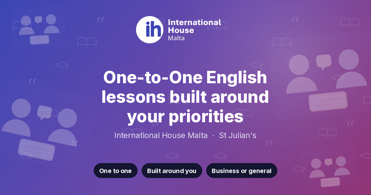 Private English Lessons in Malta | IH Malta
