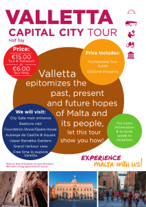 Tour da cidade de Valletta flyer