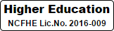 Higher Education NCFHE Lic.No. 2016-009