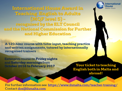 International House Award in Teaching English to Adults (IHA)