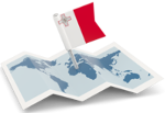 Malta map flag